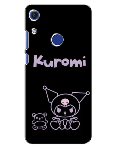 Чехол для Huawei Honor 8A с картинкой «Kuromi — черный минимализм»