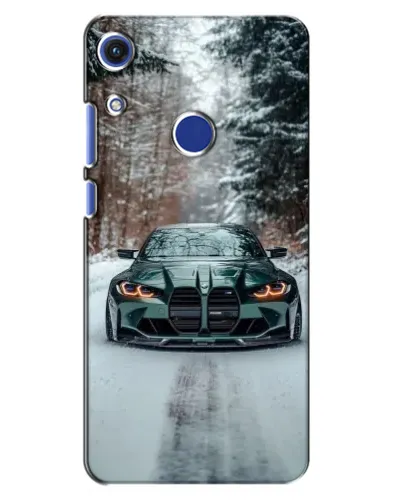 Чехол для Huawei Honor 8A с картинкой «BMW в зимнем лесу»