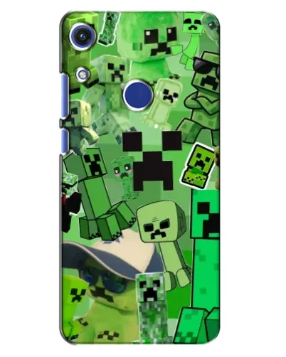 Чехол для Huawei Honor 8A с картинкой «Криперы Minecraft»