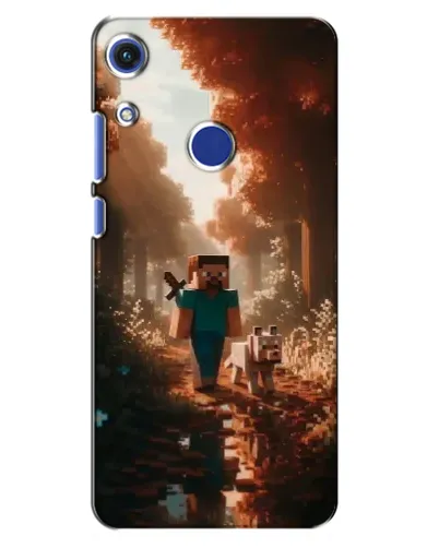 Чехол для Huawei Honor 8A с картинкой «Стив в лесу»