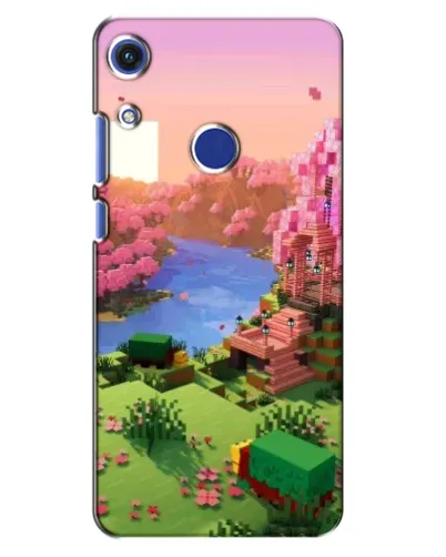 Чехол для Huawei Honor 8A с картинкой «Розовое дерево Minecraft»