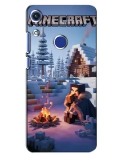 Чехол для Huawei Honor 8A с картинкой «Зимний Minecraft»