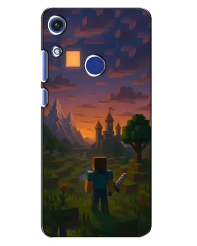 Чехол для Huawei Honor 8A с картинкой «Стив у башни»