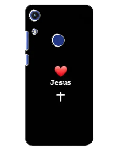 Чехол для Huawei Honor 8A с картинкой «Сердце - Jesus»