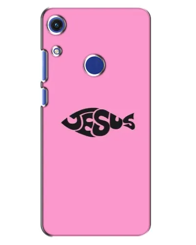 Чехол для Huawei Honor 8A с картинкой «Розовый символ  Jesus»