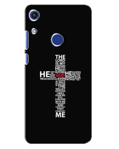 Чехол для Huawei Honor 8A с картинкой «Текстовый крест» Чехол для Huawei Honor 8A с картинкой «Текстовый крест»