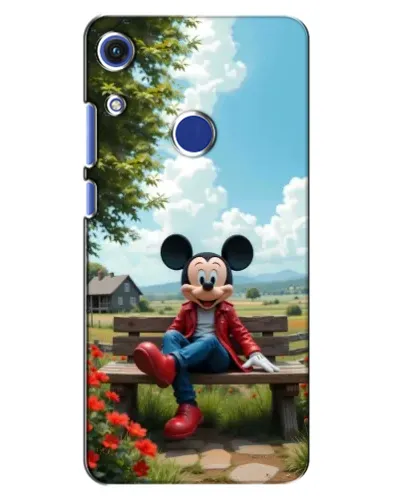 Чехол для Huawei Honor 8A с картинкой «Микки на скамейке»