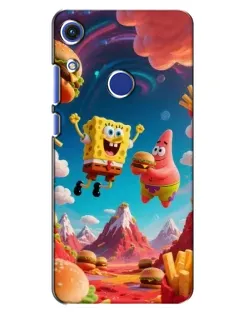 Чехол для Huawei Honor 8A с картинкой «Космический фастфуд»