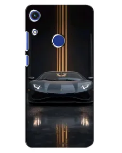 Чехол для Huawei Honor 8A с картинкой «Lamborghini золотые линии»