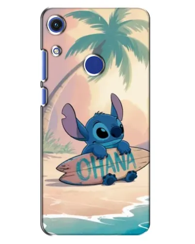 Чехол для Huawei Honor 8A с картинкой «Стич на серфе»