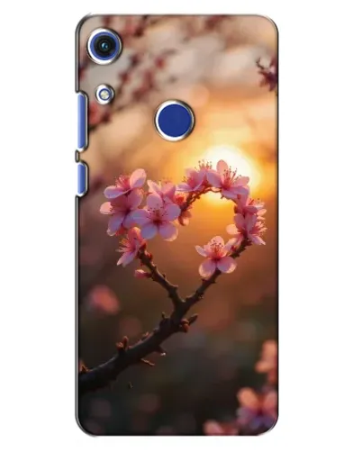 Чехол для Huawei Honor 8A с картинкой «Розовый цвет сердце на фоне заката» Чехол для Huawei Honor 8A с картинкой «Розовый цвет сердце на фоне заката»
