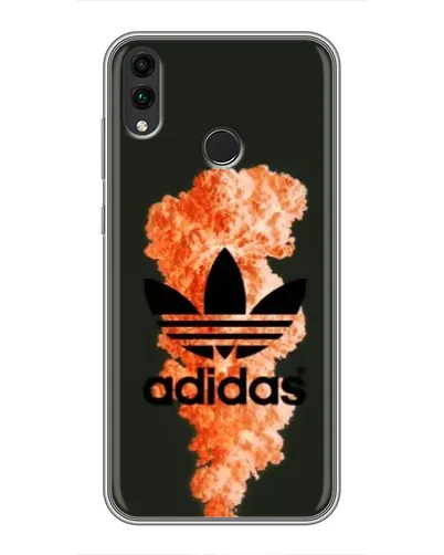 Чехол для Huawei Honor 8X с картинкой «Оранжевый дым Adidas»