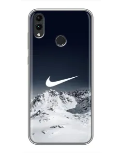 Чехол для Huawei Honor 8X с картинкой «Nike — зимние горы»