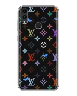 Чехол для Huawei Honor 8X с картинкой «Цветная монограмма LV»