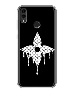 Чехол для Huawei Honor 8X с картинкой «Цветочная монограмма»