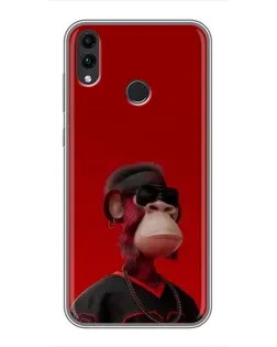 Чохол для Huawei Honor 8X з картинкою «Bored Ape в червоному»