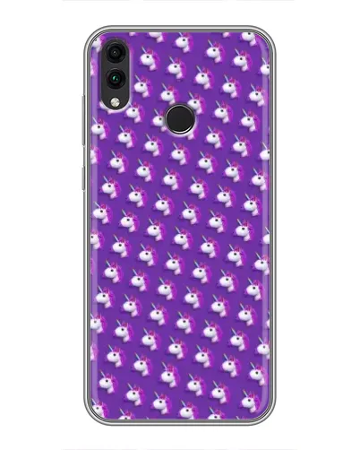 Чехол для Huawei Honor 8X с картинкой «Единороги на фиолетовом» Чехол для Huawei Honor 8X с картинкой «Единороги на фиолетовом»