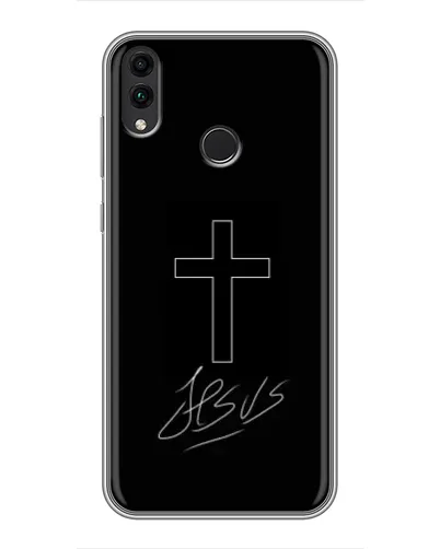 Чехол для Huawei Honor 8X с картинкой «Графический крест Jesus» Чехол для Huawei Honor 8X с картинкой «Графический крест Jesus»