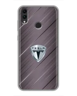 Чохол для Huawei Honor 8X з картинкою «Металева текстура Tesla»
