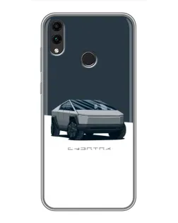 Чохол для Huawei Honor 8X з картинкою «Сріблястий Cybertruck Tesla»