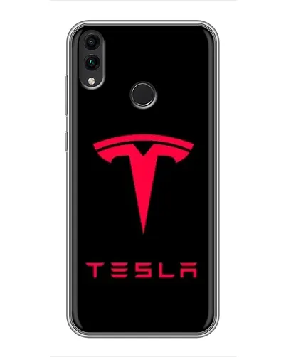 Чехол для Huawei Honor 8X с картинкой «Tesla Red Logo»
