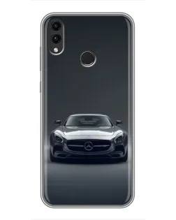 Чехол для Huawei Honor 8X с картинкой «Mercedes на черном»