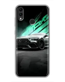 Чехол для Huawei Honor 8X с картинкой «Темный Mercedes AMG»