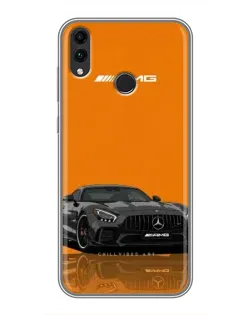 Чехол для Huawei Honor 8X с картинкой «Оранжевый Mercedes AMG»