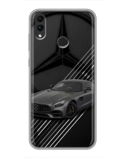 Чехол для Huawei Honor 8X с картинкой «Mercedes AMG — графика»
