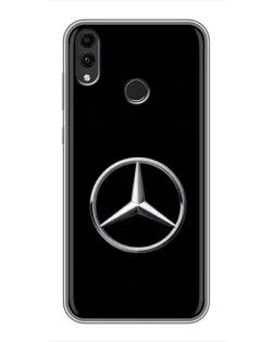 Чехол для Huawei Honor 8X с картинкой «Mercedes классический лого»