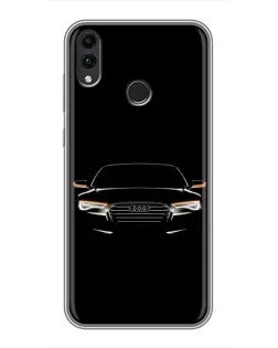 Чехол для Huawei Honor 8X с картинкой «Audi — ночной контур»