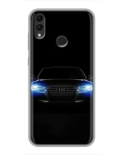 Чехол для Huawei Honor 8X с картинкой «Audi в неоне»