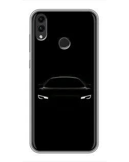 Чехол для Huawei Honor 8X с картинкой «Взгляд Audi в темноте»