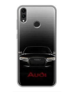 Чехол для Huawei Honor 8X с картинкой «Audi — градиентный контур»