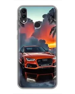 Чехол для Huawei Honor 8X с картинкой «Audi — закат»