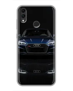Чехол для Huawei Honor 8X с картинкой «Audi — ночное отражение»