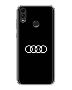 Чехол для Huawei Honor 8X с картинкой «Audi White Logo»