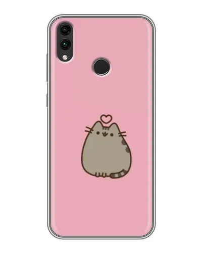Чехол для Huawei Honor 8X с картинкой «Pusheen сердце»