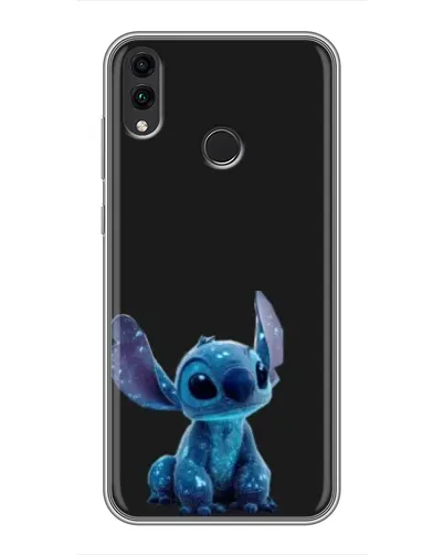 Чехол для Huawei Honor 8X с картинкой «Стич на черном» Чехол для Huawei Honor 8X с картинкой «Стич на черном»