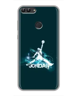 Чехол для Huawei Honor 9 Lite с картинкой «Jordan Blue Fire»