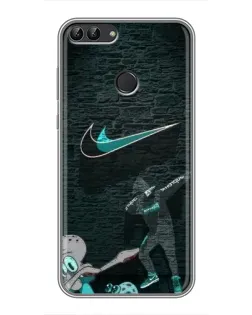 Чехол для Huawei Honor 9 Lite с картинкой «Спортивный арт Nike»
