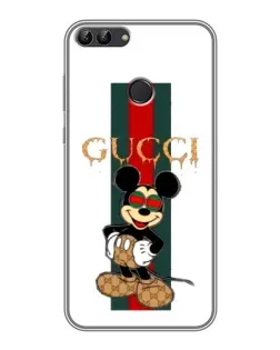 Чехол для Huawei Honor 9 Lite с картинкой «Микки Маус Gucci — полосы»