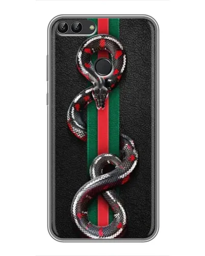 Чехол для Huawei Honor 9 Lite с картинкой «Gucci — змея на полосе» Чехол для Huawei Honor 9 Lite с картинкой «Gucci — змея на полосе»