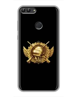 Чехол для Huawei Honor 9 Lite с картинкой «PUBG — оранжевый градиент»