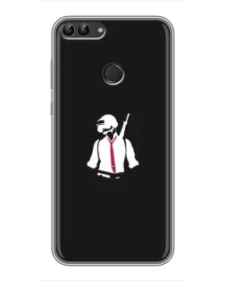Чехол для Huawei Honor 9 Lite с картинкой «PUBG — силуэт воина»