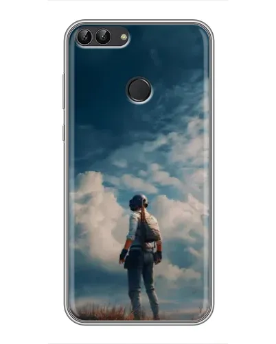 Чехол для Huawei Honor 9 Lite с картинкой «Герой PUBG на скале»