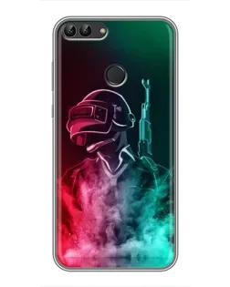 Чехол для Huawei Honor 9 Lite с картинкой «PUBG — огненный воин»