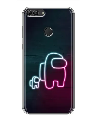 Чехол для Huawei Honor 9 Lite с картинкой «Among Us неон-арт» Чехол для Huawei Honor 9 Lite с картинкой «Among Us неон-арт»