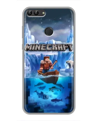 Чехол для Huawei Honor 9 Lite с картинкой «Minecraft ледяной мир»