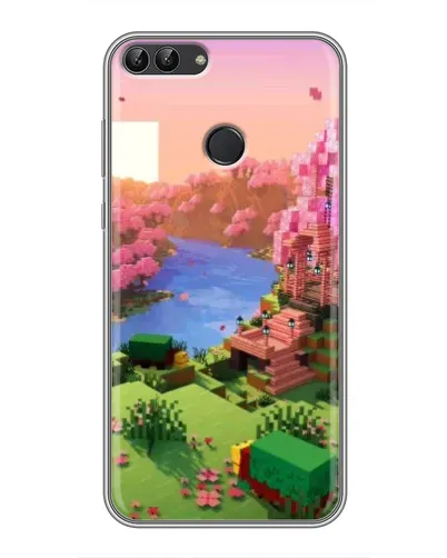 Чехол для Huawei Honor 9 Lite с картинкой «Розовое дерево Minecraft»